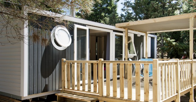 MOBILE HOME 3 slaapkamers bergzijde (6 pers.) model 2014