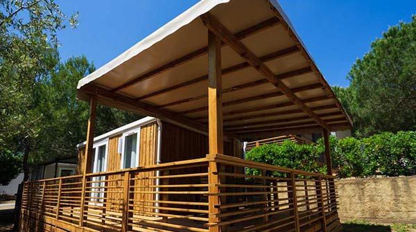 MOBILE HOME PREMIUM 1 slaapkamer bergzijde (2/4 pers.) model 2019